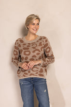 Load image into Gallery viewer, ZHRILL ISABELLA KNIT TAUPE/ANIMAL
