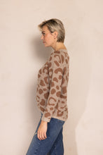 Load image into Gallery viewer, ZHRILL ISABELLA KNIT TAUPE/ANIMAL
