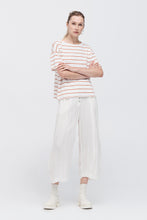 Load image into Gallery viewer, TAYLOR STRIPE SOLACE TEE IVORY/BURNT ORANGE
