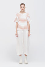 Load image into Gallery viewer, TAYLOR STRIPE SOLACE TEE IVORY/BURNT ORANGE
