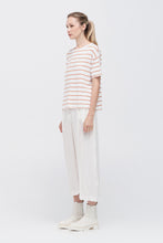 Load image into Gallery viewer, TAYLOR STRIPE SOLACE TEE IVORY/BURNT ORANGE
