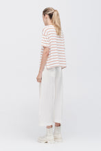 Load image into Gallery viewer, TAYLOR STRIPE SOLACE TEE IVORY/BURNT ORANGE
