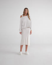 Load image into Gallery viewer, TAYLOR PARTING SWEATER IVORY
