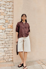 Load image into Gallery viewer, MARLOW CABANA BLOUSE CHOC
