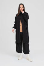 Load image into Gallery viewer, TAYLOR PINNED COAT BLACK
