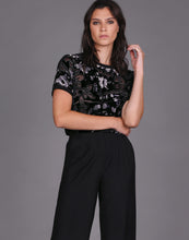 Load image into Gallery viewer, STORM BURNOUT TEE BLACK VELVET
