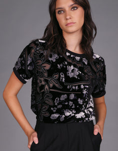 STORM BURNOUT TEE BLACK VELVET