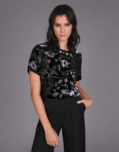 Load image into Gallery viewer, STORM BURNOUT TEE BLACK VELVET
