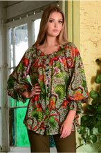 Load image into Gallery viewer, COOP BY TRELISE COOPER ON THE BUTTON TOP OLIVE/ORANGE
