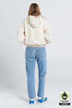 Load image into Gallery viewer, KAREN WALKER RUNAWAY SCRAWL CROPPED OVERSIZED HOODIE ECRU

