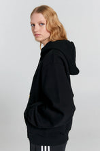 Load image into Gallery viewer, KAREN WALKER RUNAWAY SCRAWL CROPPED OVERSIZED HOODIE BLACK
