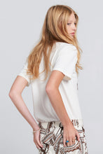 Load image into Gallery viewer, KAREN WALKER RUNAWAY CAROUSEL ORGANIC COTTON T-SHIRT ECRU/MOCHA
