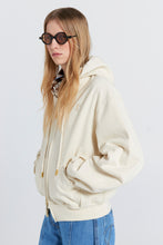 Load image into Gallery viewer, KAREN WALKER  ROCKING HORSE CROPPED OVERSIZED HOODIE ECRU/MOCHA
