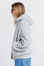 Load image into Gallery viewer, KAREN WALKER ROCKING HORSE CROPPED OVERSIZED HOODIE GREY MARLE/ECRU
