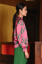 Load image into Gallery viewer, COOP BY TRELISE COOPER CALLING YOUR PUFF BLOUSE PINK &amp; GREEN
