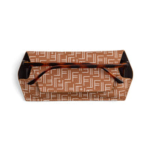 Load image into Gallery viewer, FOX &amp; LEO GLASSES CASE VEGAN LEATHER TAN PRINT
