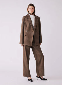 ESMAEE STUDIO BLAZER WALNUT PINSTRIPE