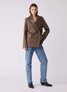 ESMAEE STUDIO BLAZER WALNUT PINSTRIPE