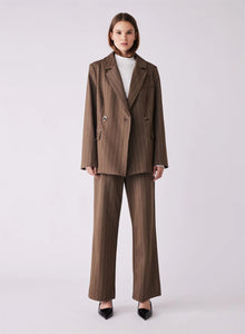 ESMAEE STUDIO BLAZER WALNUT PINSTRIPE