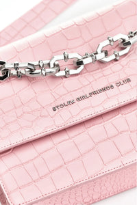 STOLEN GIRLFRIENDS CLUB BIG TROUBLE BAG BUBBLEGUM LEATHER