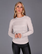 Load image into Gallery viewer, STORM JACQUARD SWEATER CHALK SLIM FLIT
