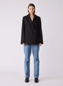 ESMAEE STUDIO BLAZER BLACK PINSTRIPE