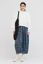 Load image into Gallery viewer, TAYLOR DIFFERENCE SKIRT DIFFUSED INDIGO
