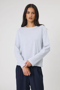 MARLOW UNO STRIPE LS POWDER STRIPE