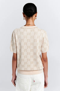 KAREN WALKER MONOGRAM KNIT POLO