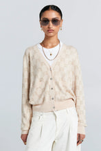 Load image into Gallery viewer, KAREN WALKER MONOGRAM KNIT CARDIGAN SAND
