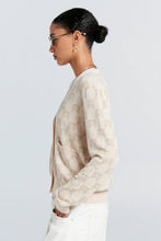 Load image into Gallery viewer, KAREN WALKER MONOGRAM KNIT CARDIGAN SAND
