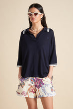 Load image into Gallery viewer, KAREN WALKER RELAX KNIT POLO NAVY
