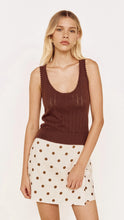 Load image into Gallery viewer, MINK PINK BRONTE POINTELLE KNIT TANK CHOCOLATE
