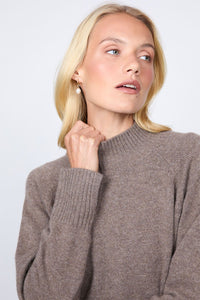 MARLOW CASHMERE FUNNEL NECK HAZELNUT