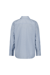 COMMONPLACE GOOD DAYS SHIRT WHITE/BLUE STRIPE