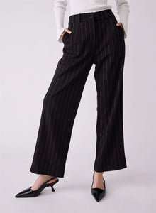 ESMAEE STUDIO TAILORED PANTS BLACK PINSTRIPE