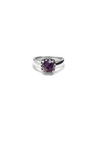 STOLEN GIRLFRIENDS CLUB SILVER BABY CLAW RING AMETHYST