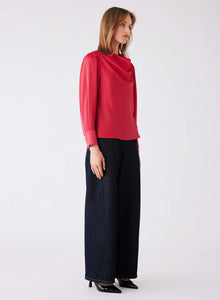 ESMAEE SATELITE BLOUSE HOT PINK
