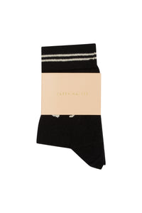 KAREN WALKER RUNAWAY SOCK BLACK/CREAM