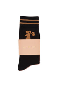 KAREN WALKER RUNAWAY GIRL SOCKS 2 PACK BLACK/PINK