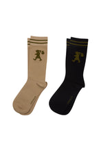 Load image into Gallery viewer, KAREN WALKER RUNAWAY GIRL SOCKS 2 PACK BLACK/SESAME
