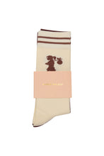 Load image into Gallery viewer, KAREN WALKER RUNAWAY GIRL SOCK 2 PACK CREAM MAHOGANY
