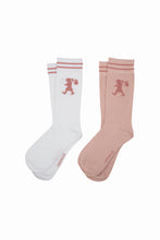 Load image into Gallery viewer, KAREN WALKER RUNAWAY GIRL SOCK 2 PACK PINK/WHITE
