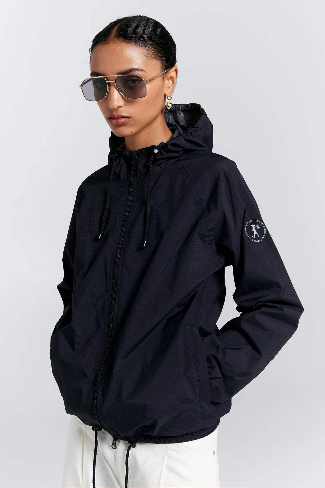 KAREN WALKER RUNAWAY WINDBREAKER BLACK