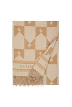 Load image into Gallery viewer, KAREN WALKER MONOGRAM JACQUARD SCARF CREAM/TAN
