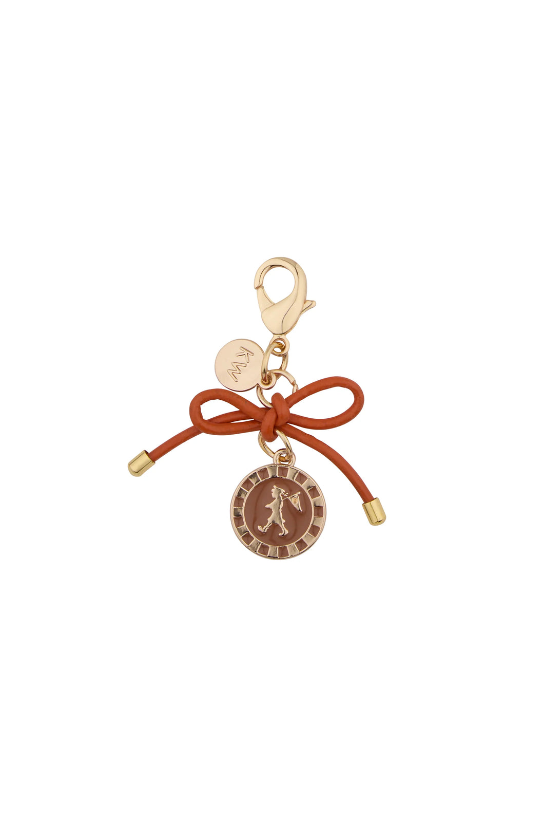 KAREN WALKER SAILOR GIRL CHARM GOLD/BROWN