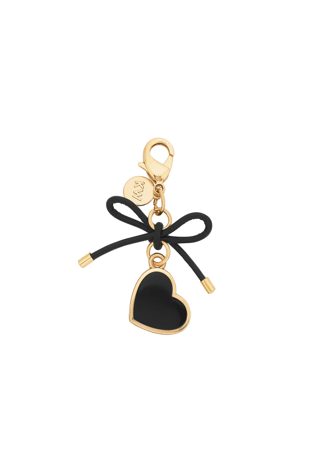 KAREN WALKER HEART CHARM GOLD/BLACK