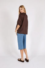 Load image into Gallery viewer, MARLOW CABANA BLOUSE CHOC
