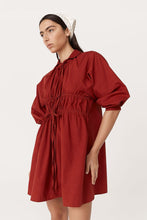 Load image into Gallery viewer, ROWIE EDEN ORGANIC MINI DRESS BURGUNDY
