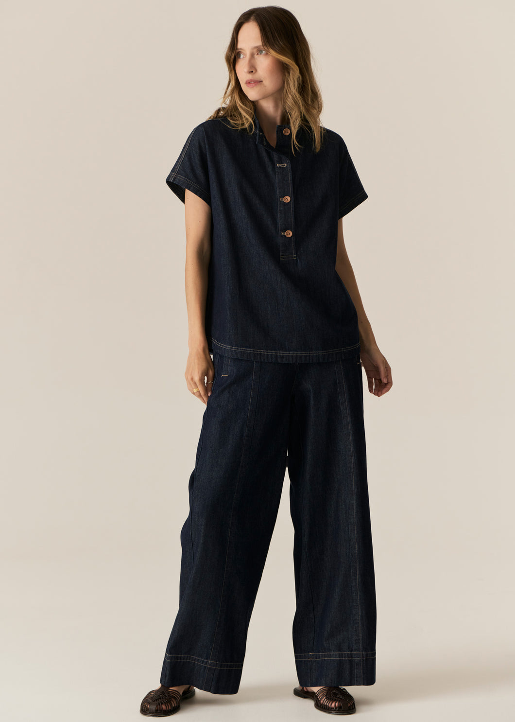 POL CARSEN SHIRT DARK WASH